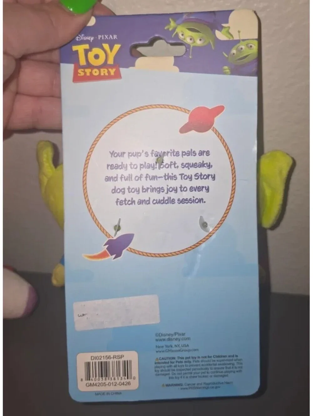 DISNEY PIXAR TOY STORY PLUSH DOG TOY LITTLE GREEN ALIEN NEW